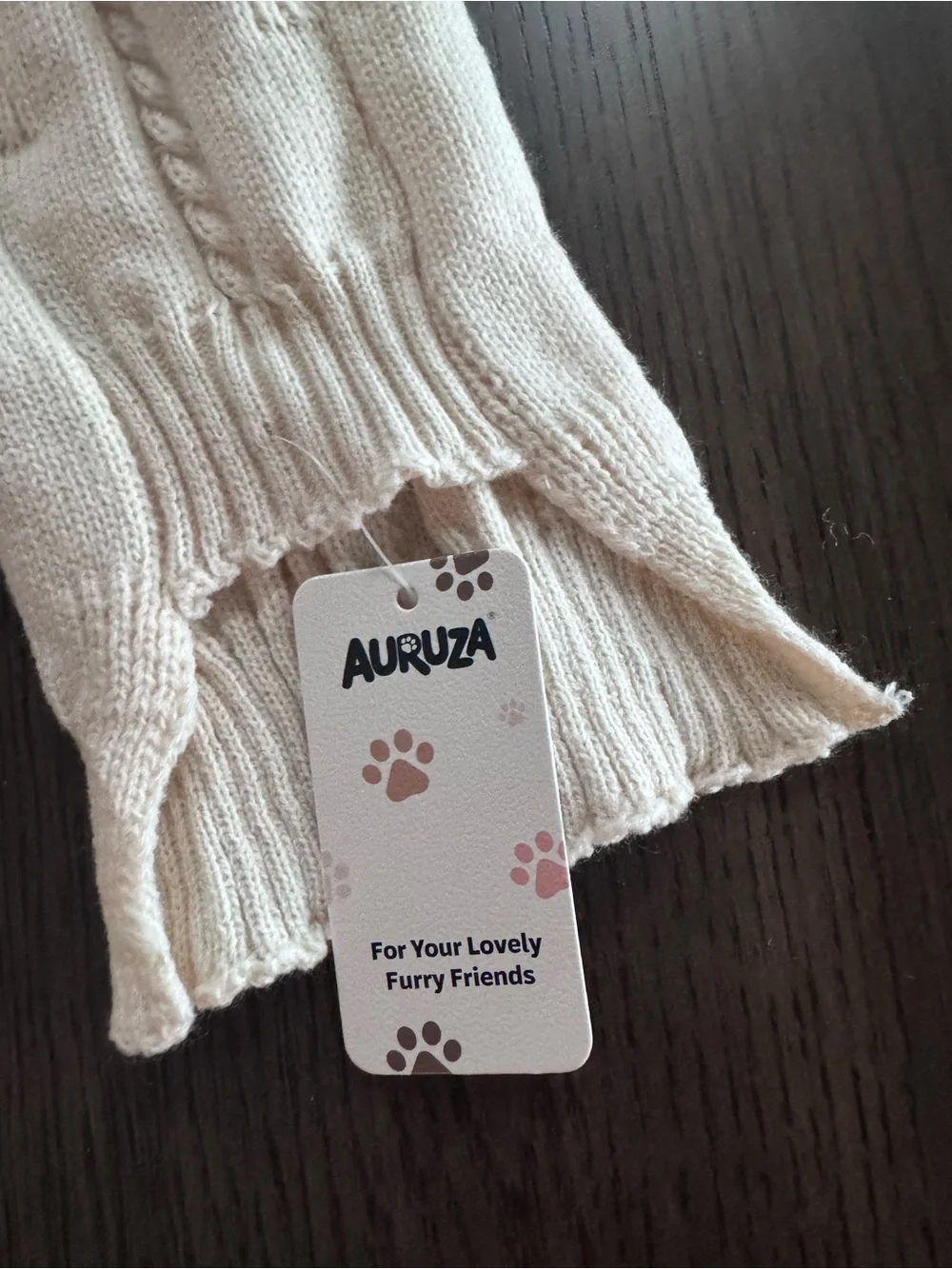 NWT XS Cozy Cream Dog Sweater